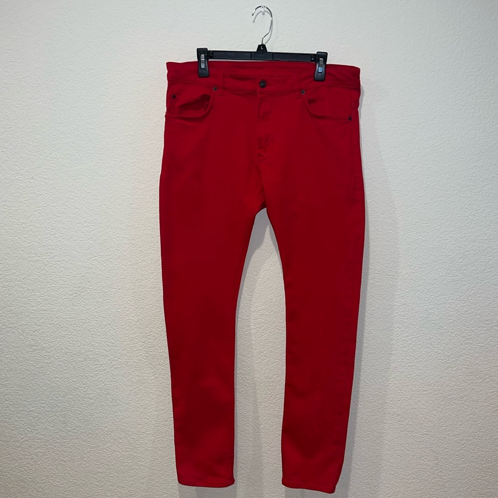 36x32 Red Mens Skinny Jeans